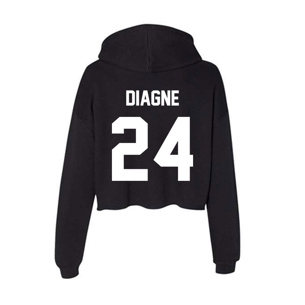 Gonzaga - NCAA Men's Basketball : Ismaila Diagne - Women's Crop Fleece Hoodie-1