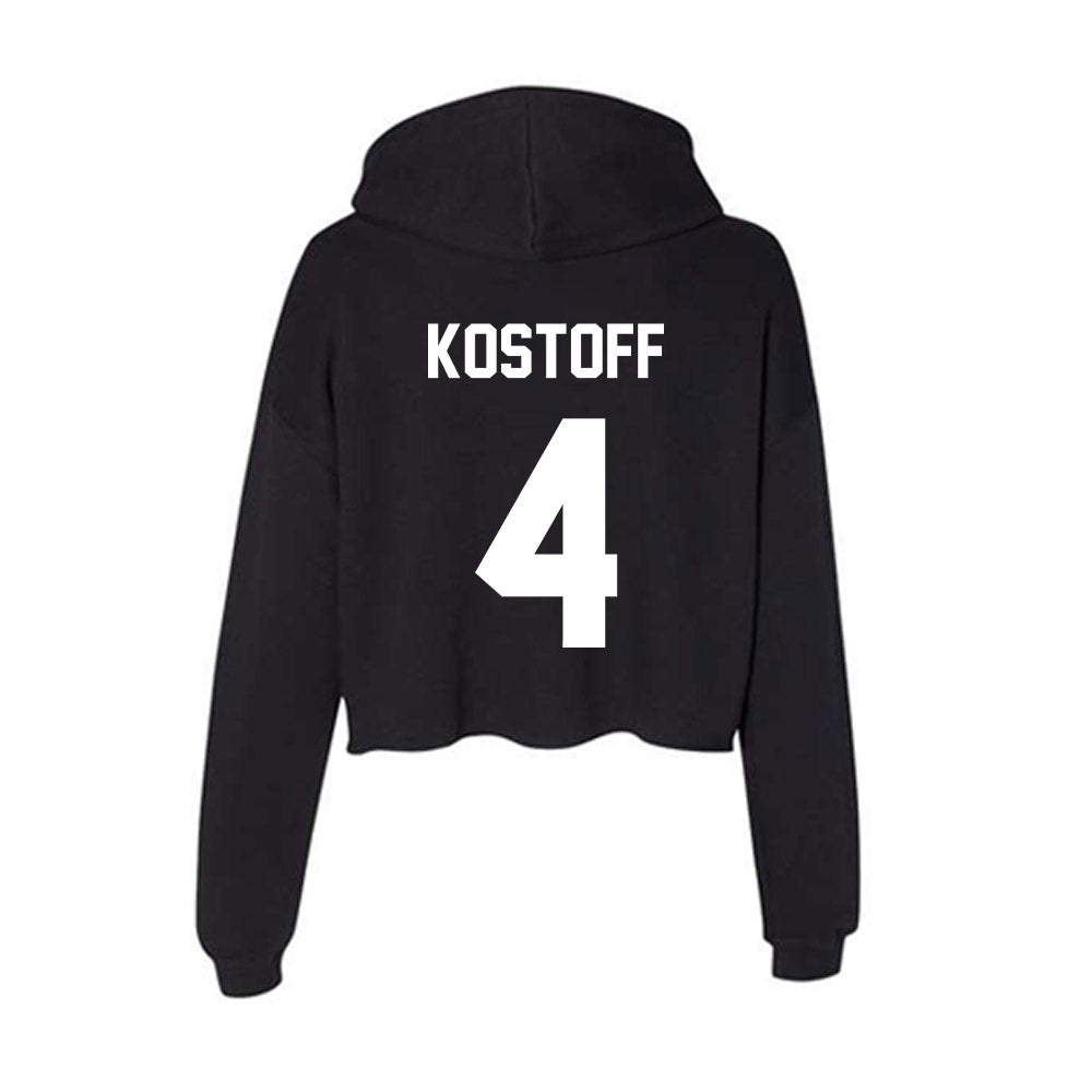 Gonzaga - NCAA Women's Volleyball : Krista Kostoff - Women's Crop Fleece Hoodie-1