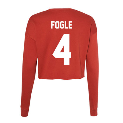 Gonzaga - NCAA Men's Basketball : Davis Fogle - Women's Cropped Crew Fleece-1