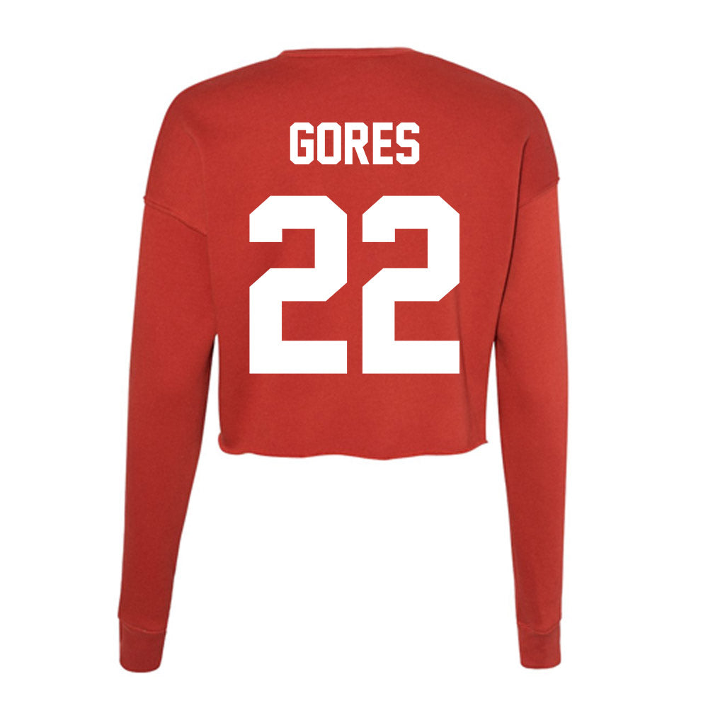 Gonzaga - NCAA Baseball : Garrett Gores - Women's Cropped Crew Fleece-1