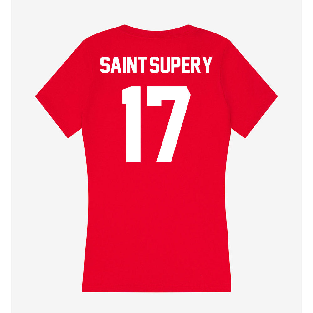 Gonzaga - NCAA Men's Basketball : Mario Saint-Supery - Women's V-Neck T-Shirt-1