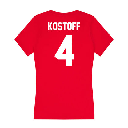 Gonzaga - NCAA Women's Volleyball : Krista Kostoff - Women's V-Neck T-Shirt-1