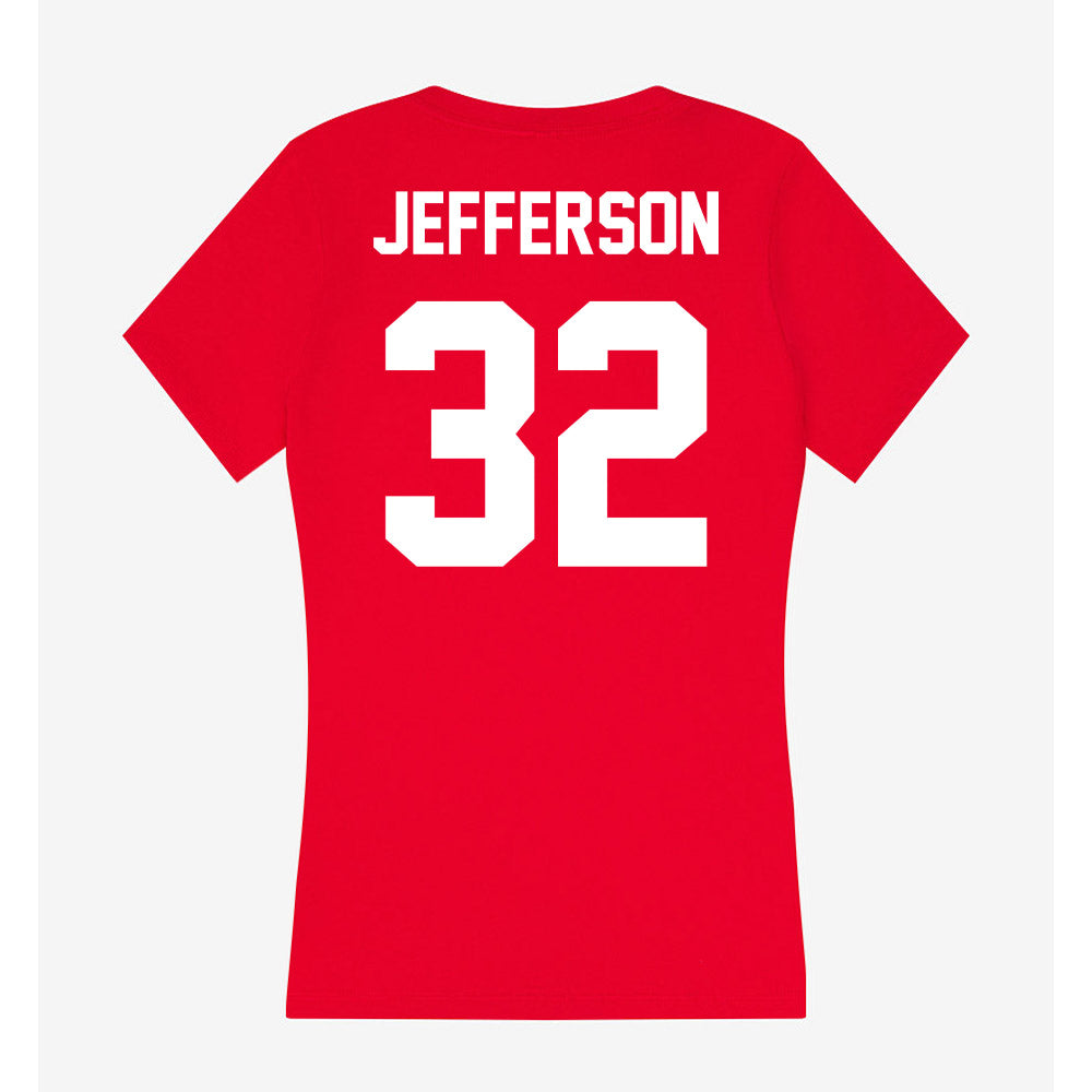 Gonzaga - NCAA Men's Basketball : Parker Jefferson - Women's V-Neck T-Shirt-1