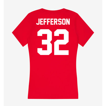 Gonzaga - NCAA Men's Basketball : Parker Jefferson - Women's V-Neck T-Shirt-1