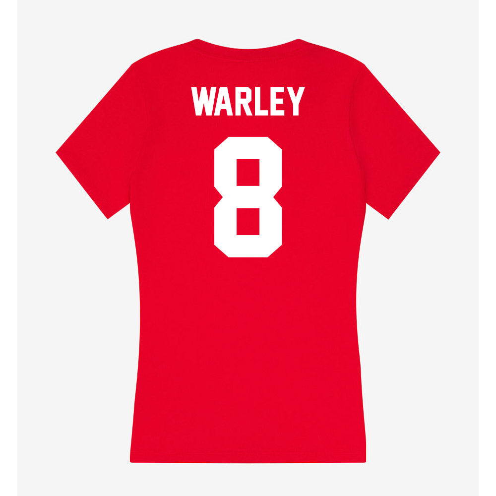 Gonzaga - NCAA Men's Basketball : Jalen Warley - Women's V-Neck T-Shirt-1