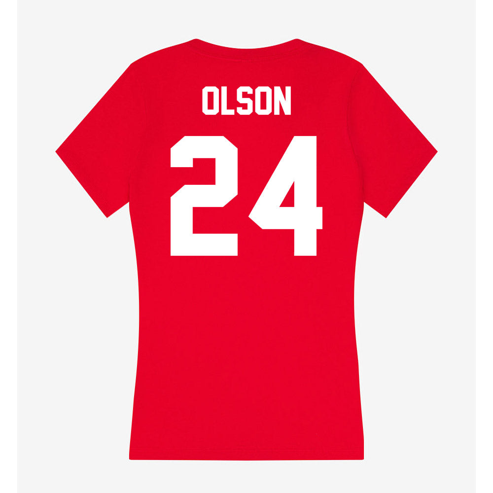 Gonzaga - NCAA Men's Soccer : Morgan Olson - Women's V-Neck T-Shirt-1