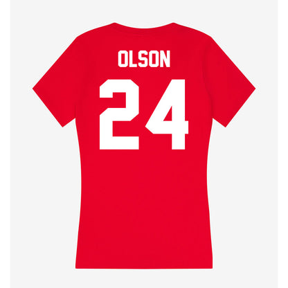 Gonzaga - NCAA Men's Soccer : Morgan Olson - Women's V-Neck T-Shirt-1