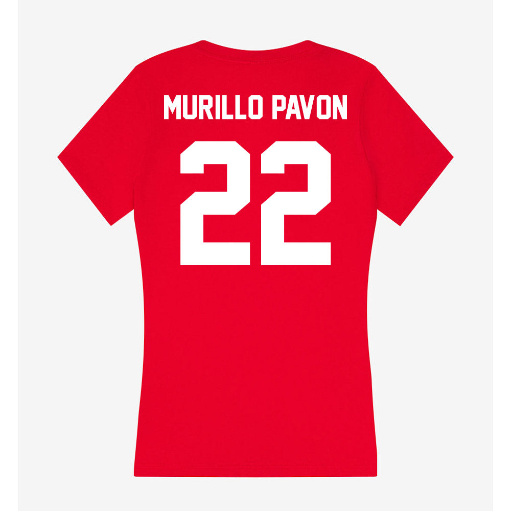 Gonzaga - NCAA Men's Soccer : Carlos Murillo Pavon - Women's V-Neck T-Shirt-1