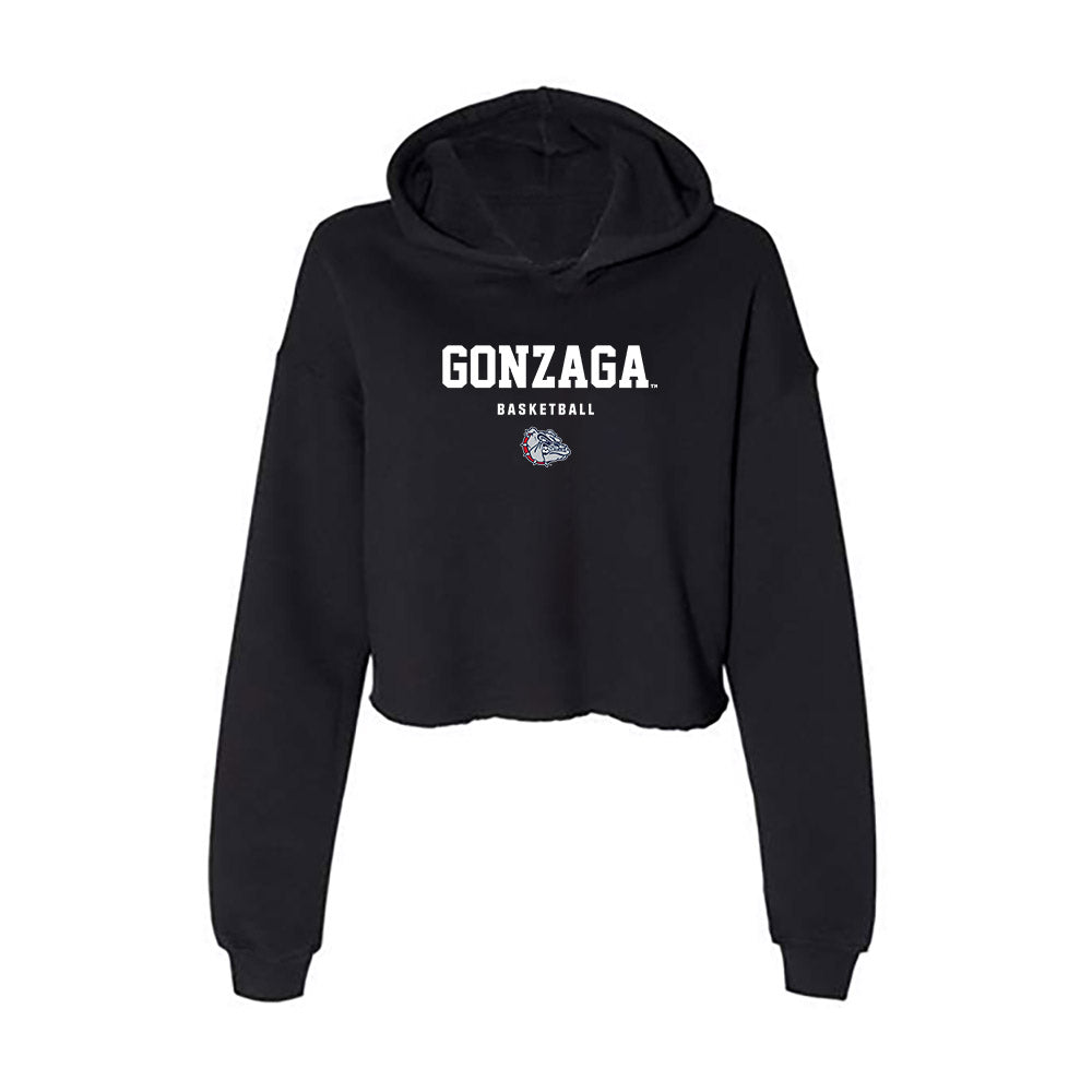 Gonzaga - NCAA Men's Basketball : Jalen Warley - Women's Crop Fleece Hoodie-0