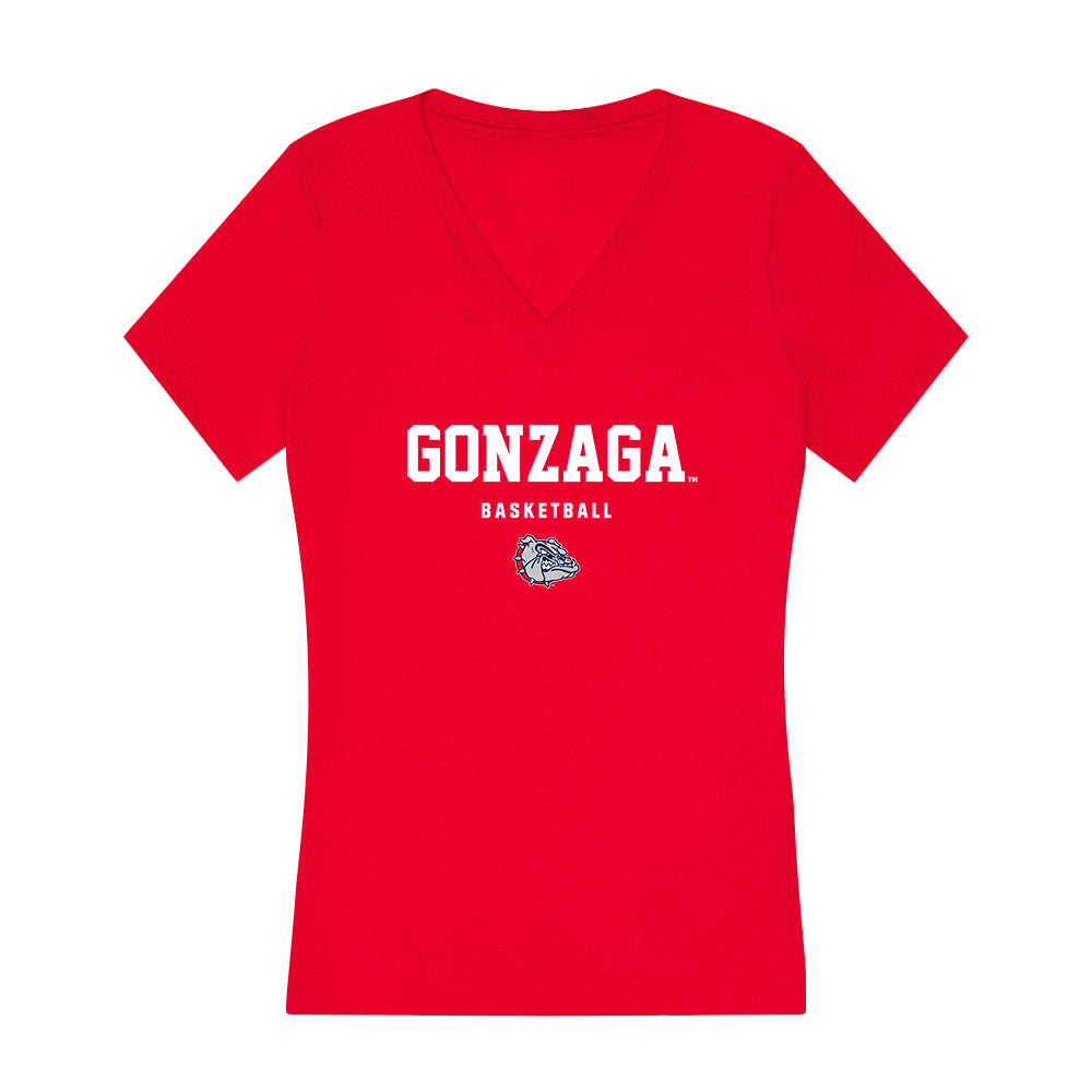 Gonzaga - NCAA Men's Basketball : Michael Ajayi - Women's V-Neck T-Shirt-0