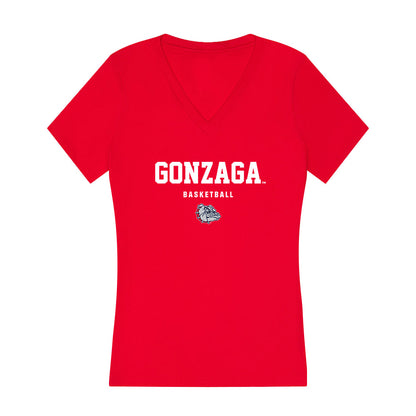 Gonzaga - NCAA Men's Basketball : Michael Ajayi - Women's V-Neck T-Shirt-0