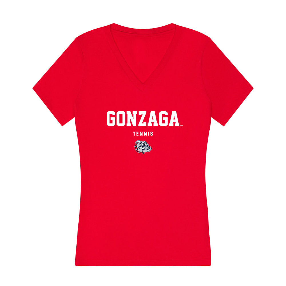 Gonzaga - NCAA Men's Tennis : Oscar Rashed - Women's V-Neck T-Shirt-0