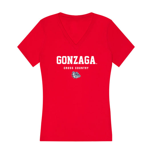 Gonzaga - NCAA Men's Cross Country : Jeron Wisner - Women's V-Neck T-Shirt-0