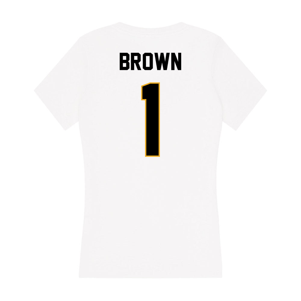 Missouri - NCAA Women's Basketball : DeMyla Brown - Women's V-Neck T-Shirt-1