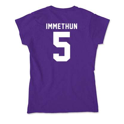 TCU - NCAA Women's Soccer : Jennie Immethun - Soft Style Women’s T-Shirt-1