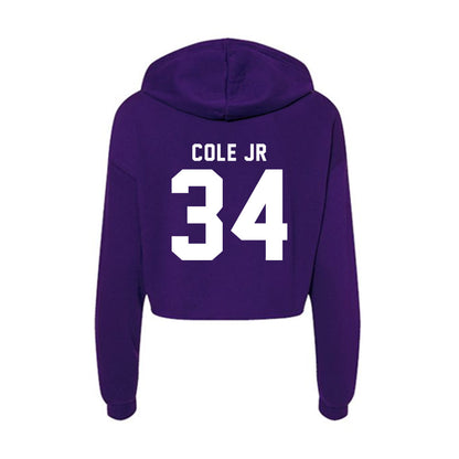 TCU - NCAA Football : Perry Cole Jr - Women's Crop Fleece Hoodie-1