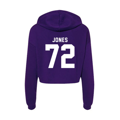 TCU - NCAA Football : Jackson Jones - Women's Crop Fleece Hoodie-1
