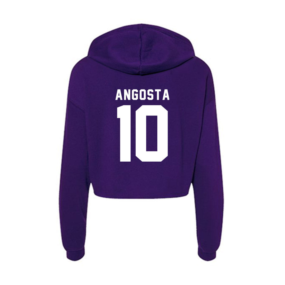 TCU - NCAA Women's Golf : Kirstin Angosta - Women's Crop Fleece Hoodie-1