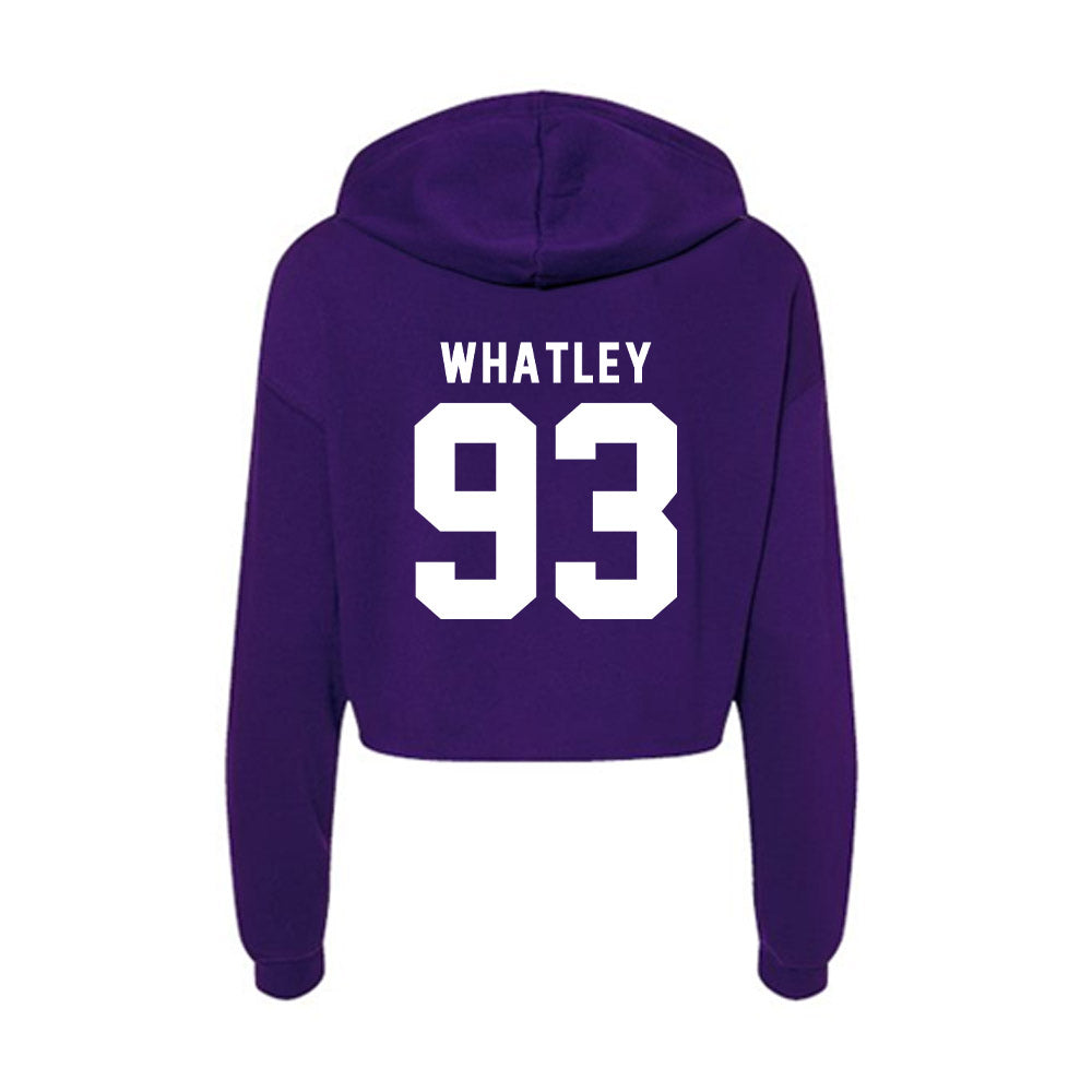 TCU - NCAA Football : William Whatley - Women's Crop Fleece Hoodie-1