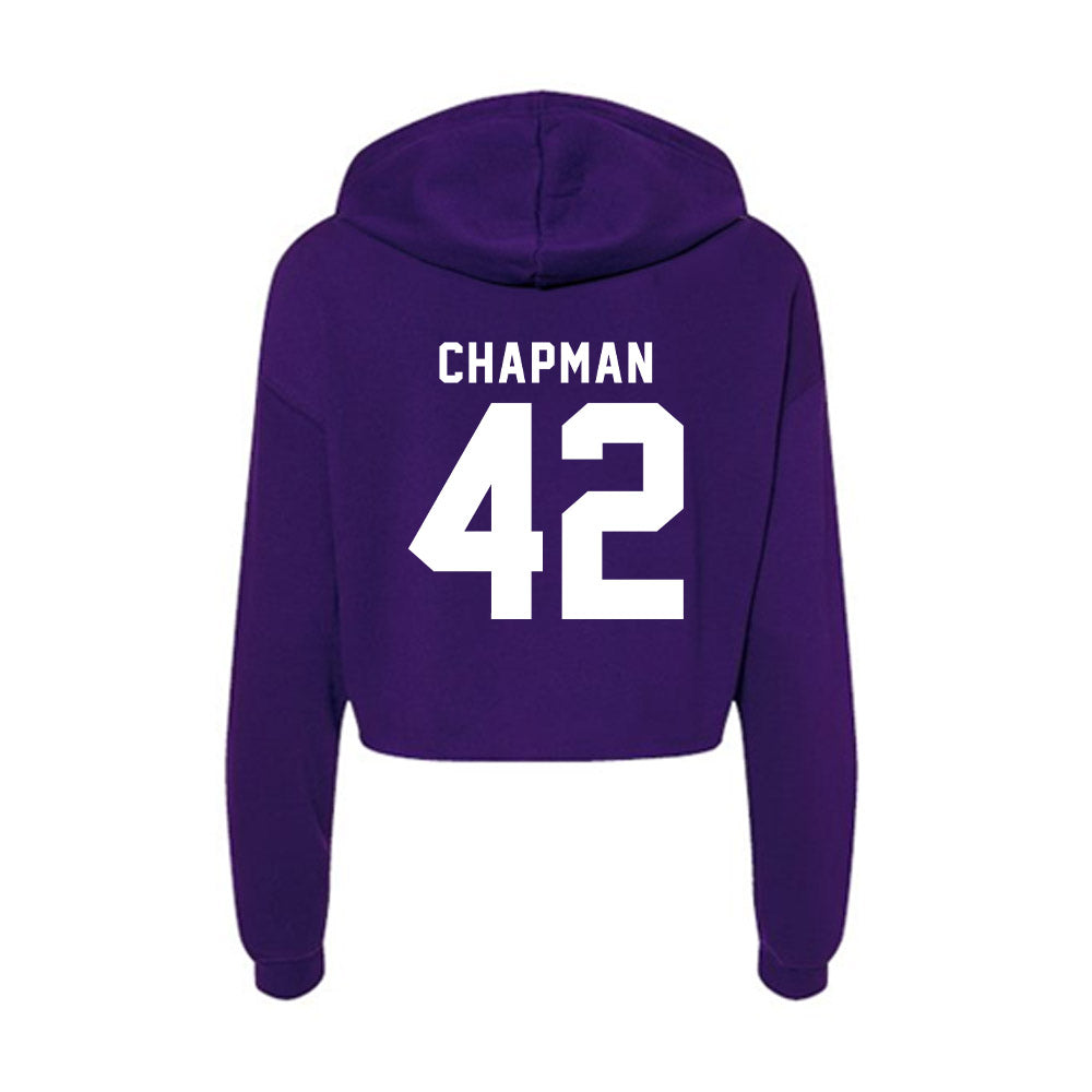 TCU - NCAA Football : Zach Chapman - Women's Crop Fleece Hoodie-1