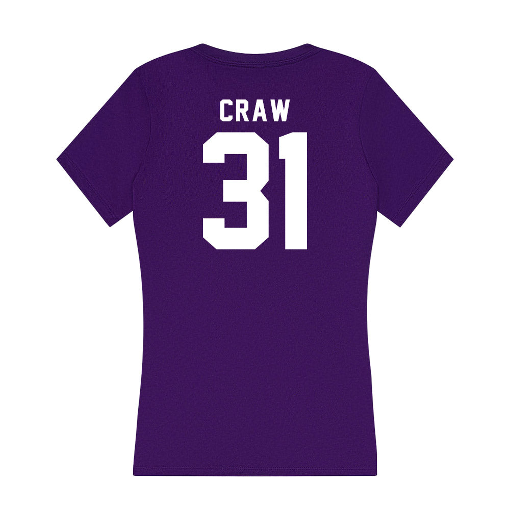 TCU - NCAA Football : Ethan Craw - Women's V-Neck T-Shirt-1