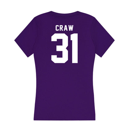 TCU - NCAA Football : Ethan Craw - Women's V-Neck T-Shirt-1