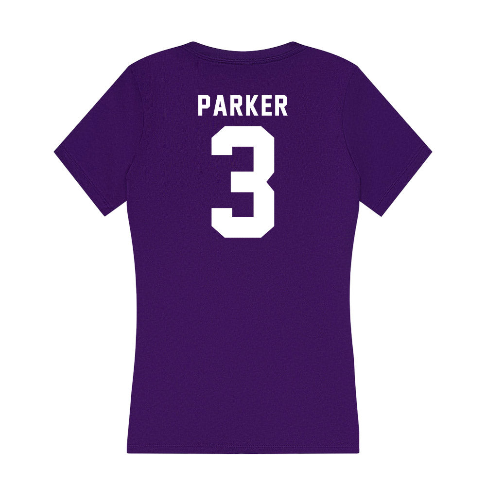 TCU - NCAA Baseball : Caedmon Parker - Women's V-Neck T-Shirt-1