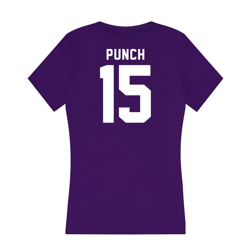 TCU - NCAA Men's Basketball : David Punch - Women's V-Neck T-Shirt-1