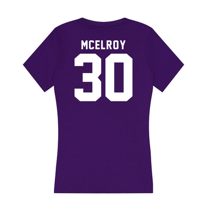 TCU - NCAA Men's Basketball : Drew McElroy - Women's V-Neck T-Shirt-1