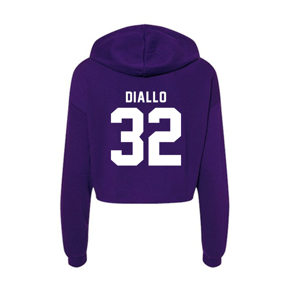 TCU - NCAA Men's Basketball : Malick Diallo - Women's Crop Fleece Hoodie-1