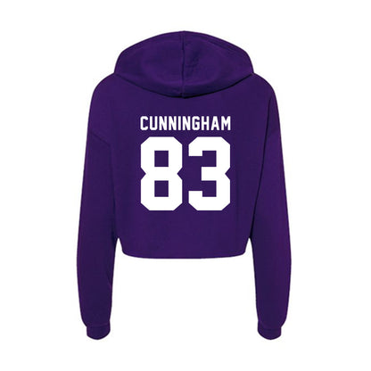 TCU - NCAA Football : Keagan Cunningham - Women's Crop Fleece Hoodie-1