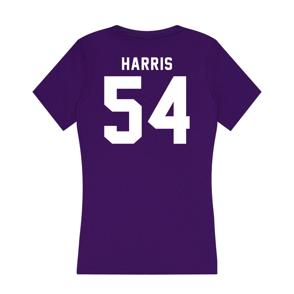 TCU - NCAA Football : Quinton Harris - Women's V-Neck T-Shirt-1