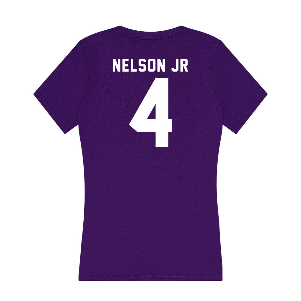 TCU - NCAA Men's Basketball : Jameer Nelson Jr - Women's V-Neck T-Shirt-1