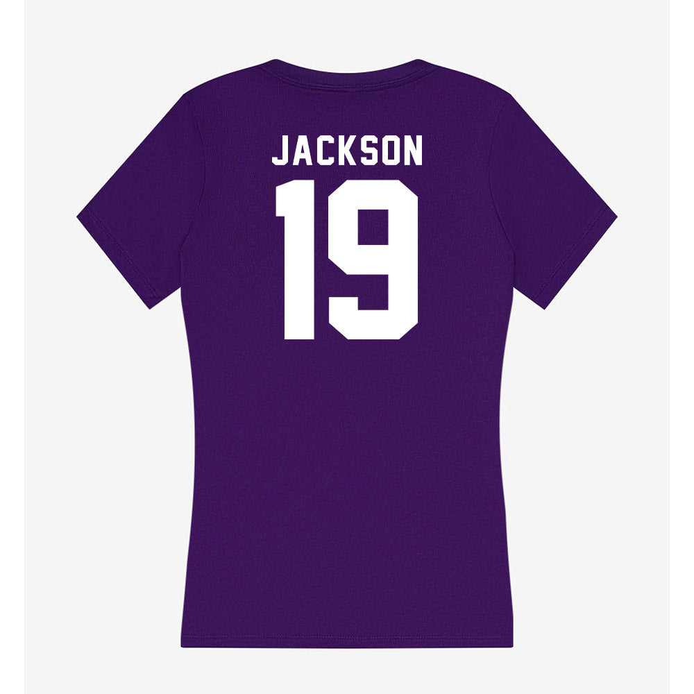 TCU - NCAA Football : Kylin Jackson - Women's V-Neck T-Shirt-1