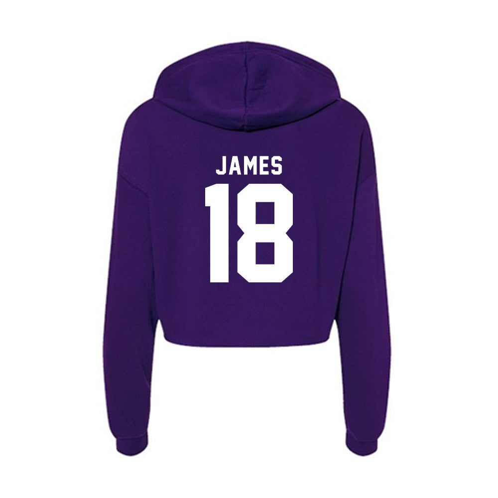 TCU - NCAA Baseball : Zack James - Women's Crop Fleece Hoodie-1