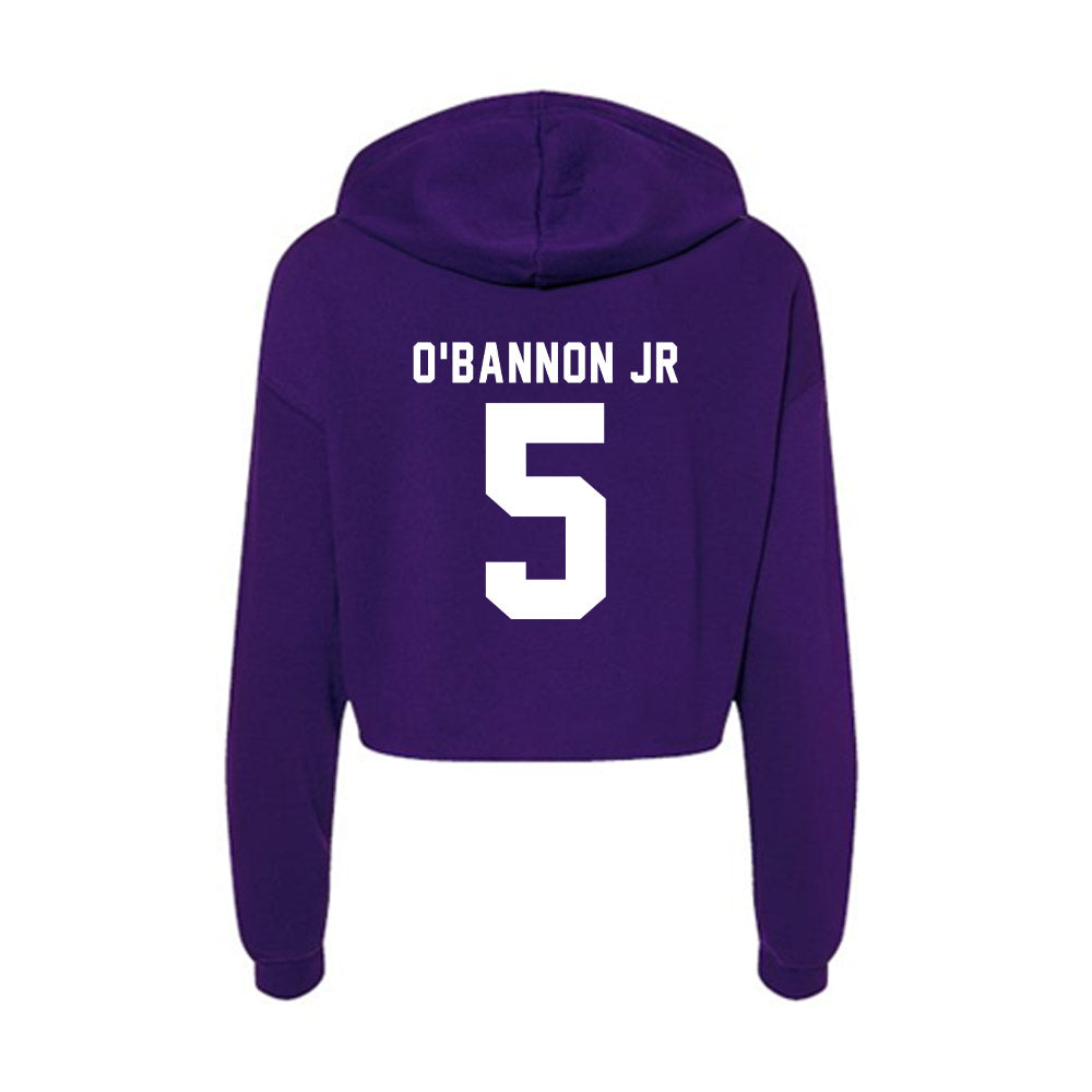 TCU - NCAA Men's Basketball : Charles O'Bannon Jr - Women's Crop Fleece Hoodie-1