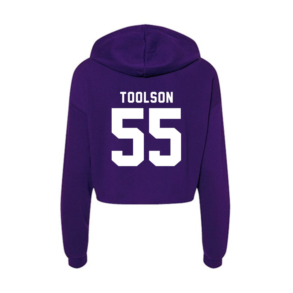 TCU - NCAA Men's Basketball : Tanner Toolson - Women's Crop Fleece Hoodie-1