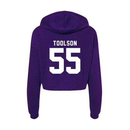 TCU - NCAA Men's Basketball : Tanner Toolson - Women's Crop Fleece Hoodie-1