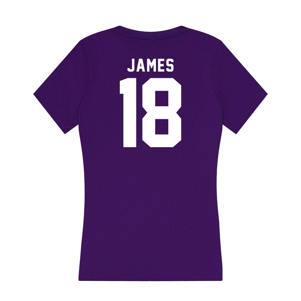 TCU - NCAA Baseball : Zack James - Women's V-Neck T-Shirt-1