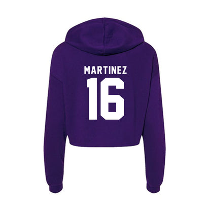 TCU - NCAA Football : Jonah Martinez - Women's Crop Fleece Hoodie-1