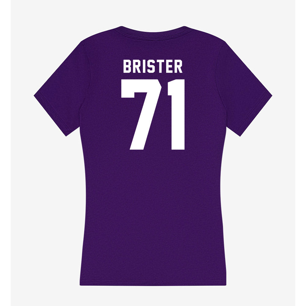 TCU - NCAA Football : Creece Brister - Women's V-Neck T-Shirt-1