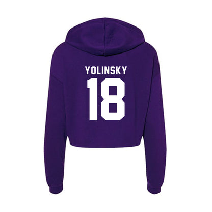 TCU - NCAA Women's Soccer : Emma Yolinsky - Women's Crop Fleece Hoodie-1