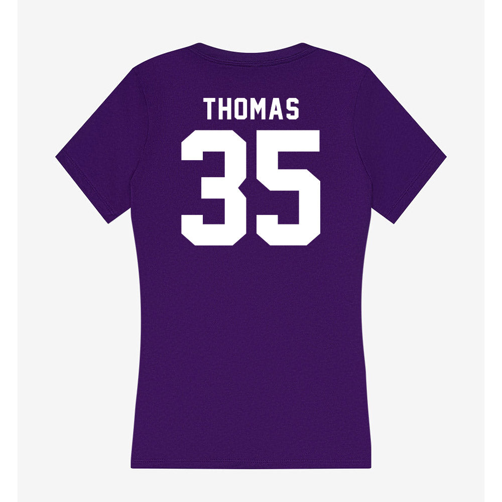 TCU - NCAA Baseball : Ethan Thomas - Women's V-Neck T-Shirt-1