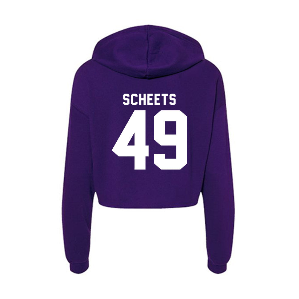 TCU - NCAA Football : Austin Scheets - Women's Crop Fleece Hoodie-1