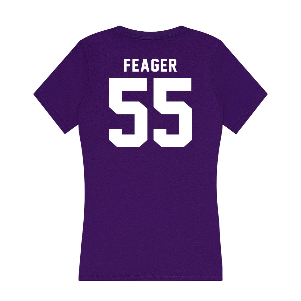 TCU - NCAA Equestrian : Sydney Feager - Women's V-Neck T-Shirt-1