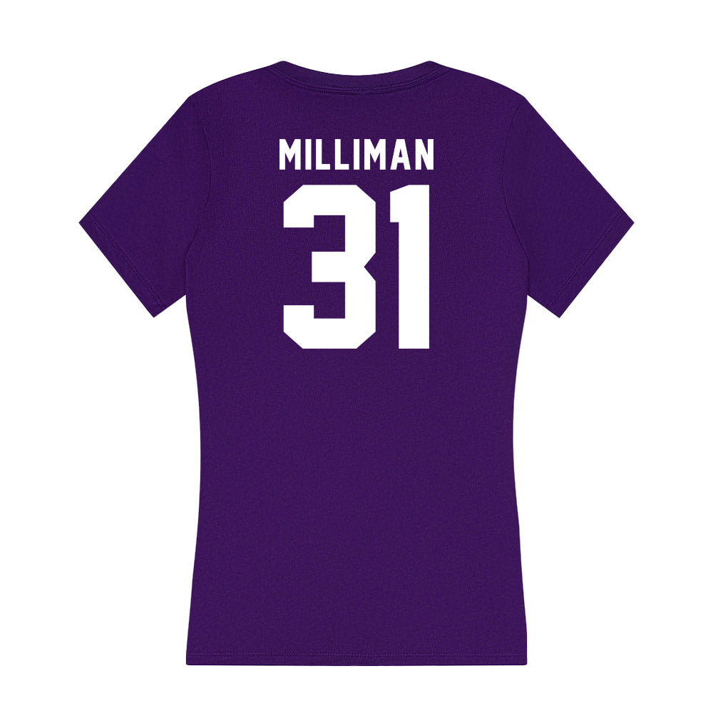 TCU - NCAA Football : Jake Milliman - Women's V-Neck T-Shirt-1