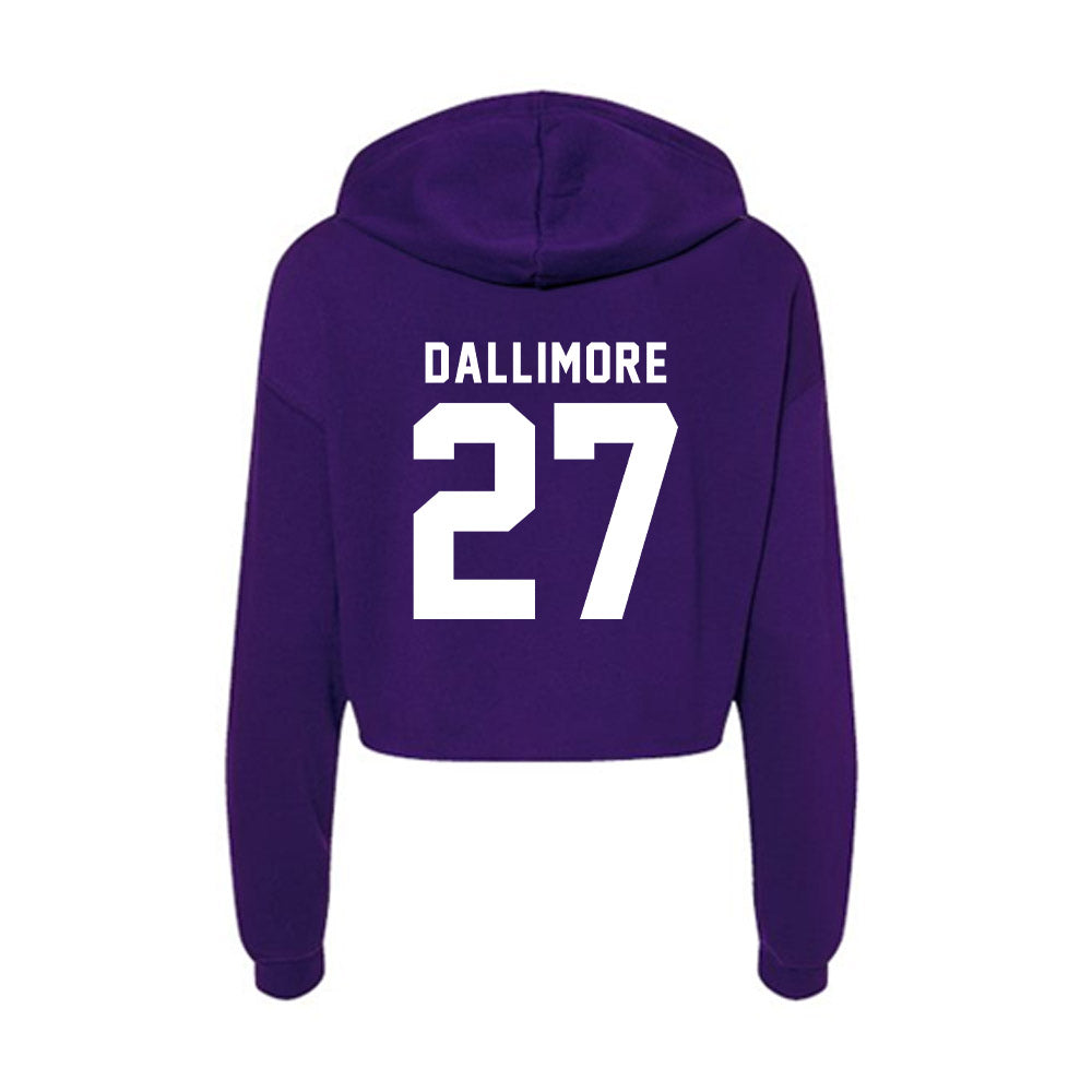 TCU - NCAA Baseball : Brady Dallimore - Women's Crop Fleece Hoodie-1