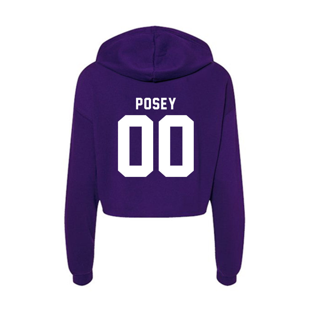 TCU - NCAA Men's Basketball : Jace Posey - Women's Crop Fleece Hoodie-1