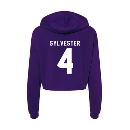 TCU - NCAA Women's Volleyball : Sarah Sylvester - Women's Crop Fleece Hoodie-1