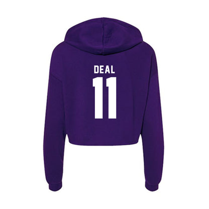 TCU - NCAA Football : Devean Deal - Women's Crop Fleece Hoodie-1